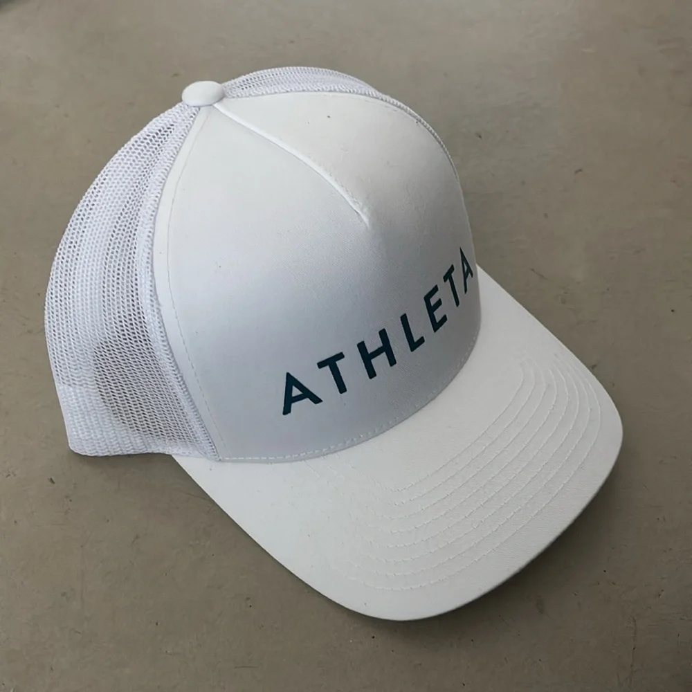 New ATHLETA Trucker Hat Cap, white